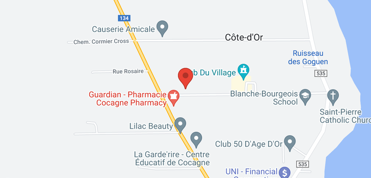 map of 170 Cote
